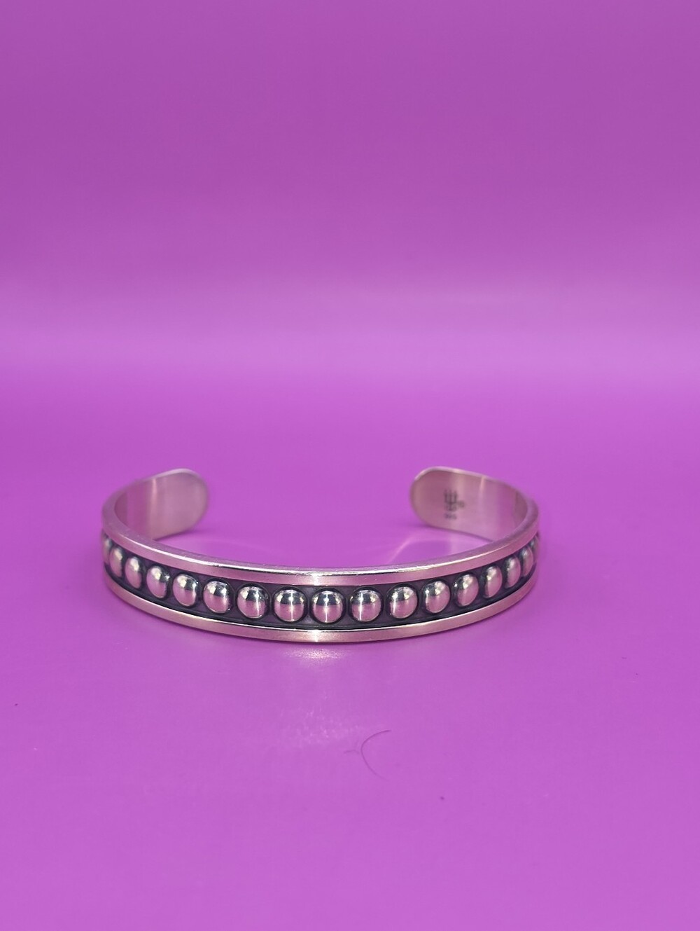 James Avery Sterling Silver Beaded Cuff Bracelet M